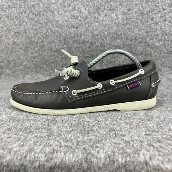 ✅Womens 11M Sebago Boat Shoes Brown Authentic Dockside Leather Slip On Loafers - Picture 8 of 10